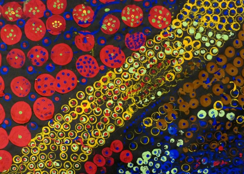 Group work- Art and Design- Paint and Stamp